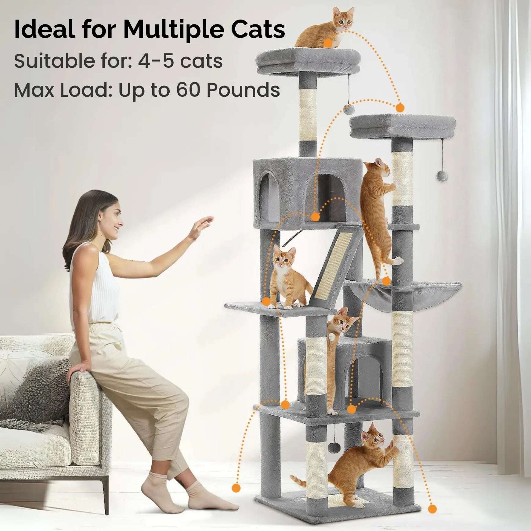 Cat tower for multiple cats online